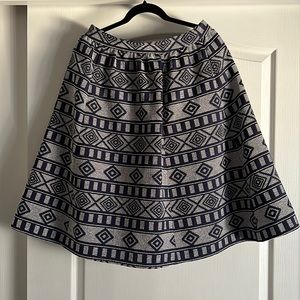 Halogen brand A line zipper close skirt Geometric skirt